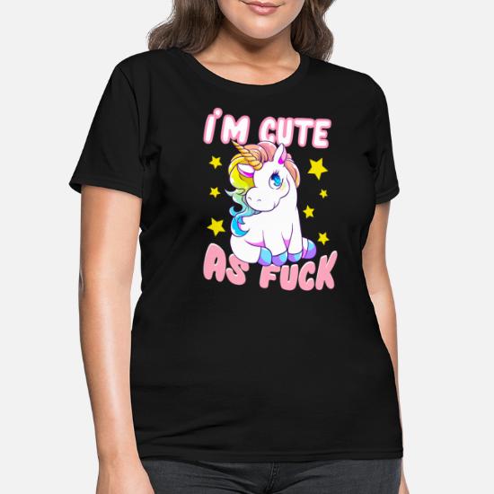 Rainbow Unicorn Cute And Sassy Ladies' short sleeve t-shirt