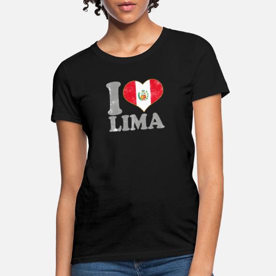I Love Heart Peru Ladies T-Shirt