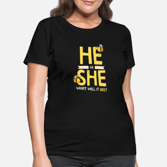 He Or She What Will It Bee Gender Reveal Baby Women S T Shirt Spreadshirt