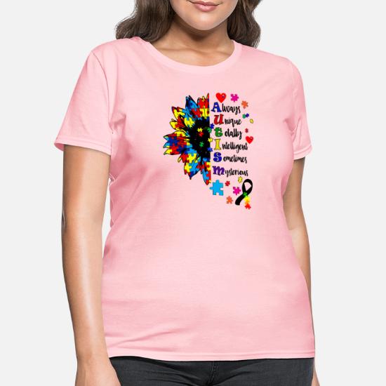 Blue Ribbon for Autism Women's V-Neck T-shirt Autism Awareness Month Tee