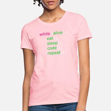 1Tee Womens Eat Sleep Code Repeat T-Shirt 