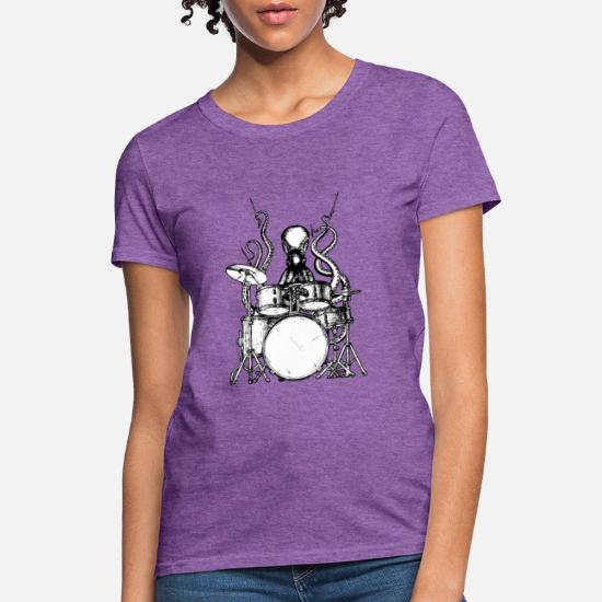 Octopus T-Shirt Gift Kleding Herenkleding Overhemden & T-shirts T-shirts T-shirts met print Octopus Heren Shirt Drummer Gift Octopus Shirt Drum Player Shirt Drummer Shirt Octopus Playing Drums Shirt 