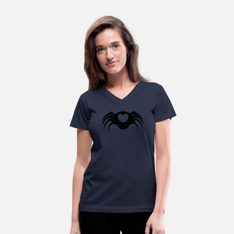 I Love Heart Spiders V-Neck T-Shirt