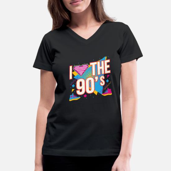 Ladies I Love The 90s T-Shirt Fancy Dress Costume Festival Womens Party Outfit