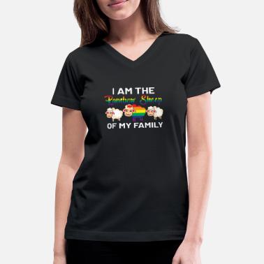 gay pride heart lesbian trans bi V-Neck Bigger Problems T-Shirt Mens lgbtq 