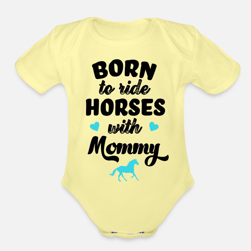 Born To Go Riding With Mommy Gift for Horse Lover Cute Baby Bodysuit Baby Shower