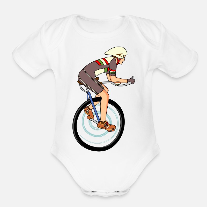 Bicycle Racing Cycling Baby Boy Long Sleeve Bodysuit Organic Coverall 