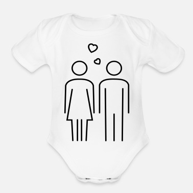 Couple couple - Organic Short-Sleeved Baby Bodysuit