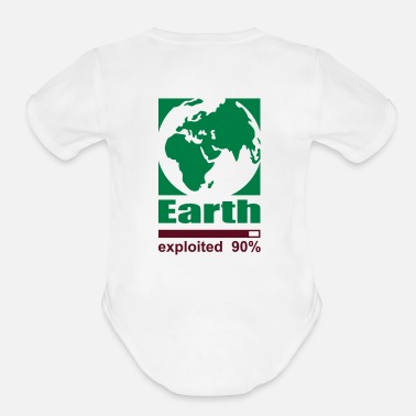 Exploit Earth exploited - Organic Short-Sleeved Baby Bodysuit
