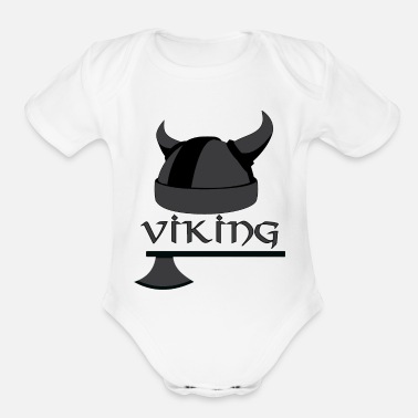 My Daddy Is A Viking White Babygrow Short Sleeve Bodysuit Baby Quote Beard Axe