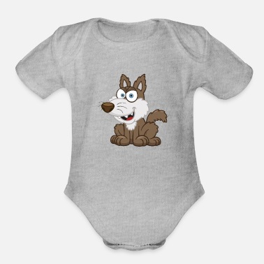 Predator-animal wolf wild predator animal wildlife - Organic Short-Sleeved Baby Bodysuit