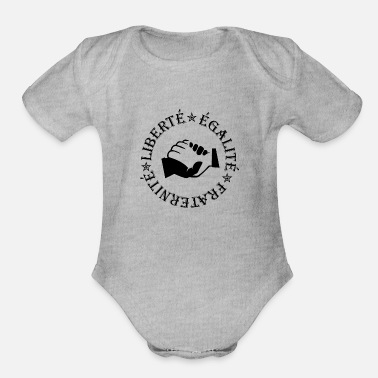 Fraternity Liberty, equality, fraternity - Organic Short-Sleeved Baby Bodysuit