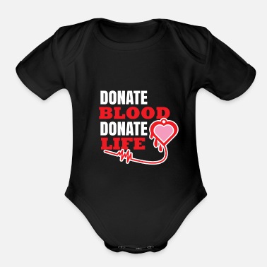 Blood Blood Donation Blood Donor Blood Blood - Organic Short-Sleeved Baby Bodysuit