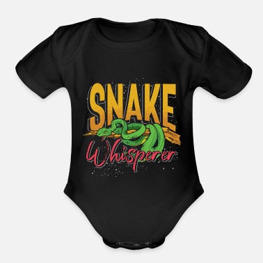 Snake Snake Whisperer Snake - Organic Short-Sleeved Baby Bodysuit
