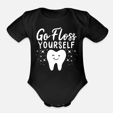 Dental Dental floss dentist ZFA - Organic Short-Sleeved Baby Bodysuit