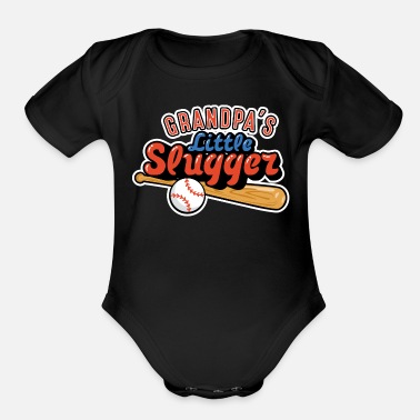 Design Grandpa&#39;s Little Slugger - Organic Short-Sleeved Baby Bodysuit