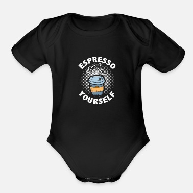 Espresso espresso - Organic Short-Sleeved Baby Bodysuit
