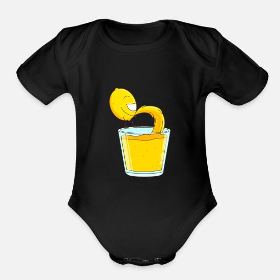 Limonade Au Citron Le Citron Fait Pipi Dans Le Verre Cache Couche Bio Manches Courtes Bebe Spreadshirt