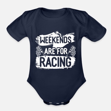 Racing Car Race Bike Racing Racer Gift - Organic Short-Sleeved Baby Bodysuit
