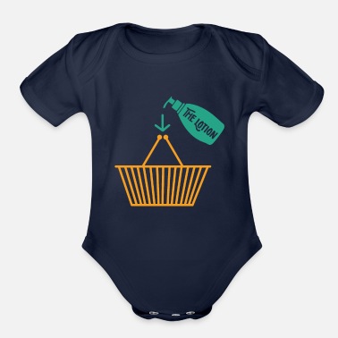 Movie HORROR MOVIE REFERENCE the Lotion in the Basket - Organic Short-Sleeved Baby Bodysuit