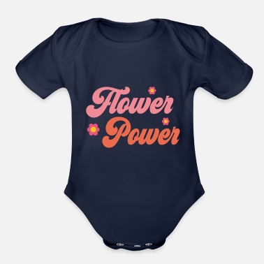 Flower Power FLOWER POWER - Organic Short-Sleeved Baby Bodysuit