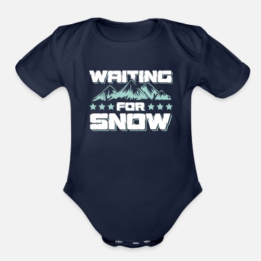 Snow Snow snow ski - Organic Short-Sleeved Baby Bodysuit