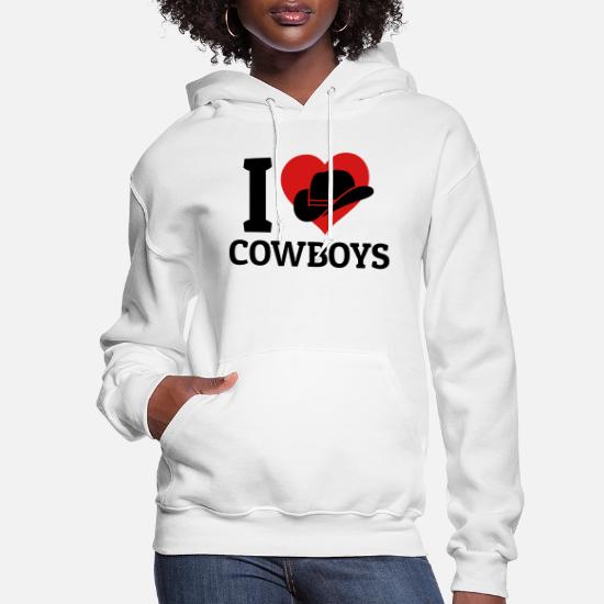 I heart cowboys white hoodie I love cowboys