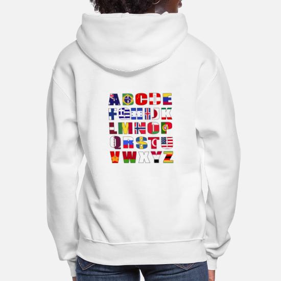 Acilnxm Womens Alphabet Print Hoodie Sweatshirt Hooded Pullover Jumper Tops Blouses