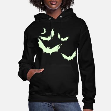 F_topbu Halloween Hoodies for Women O-Neck Long Sleeve Sweatshirt Hooded Vampire Fangs Print Pullover Top Casual Blouse 