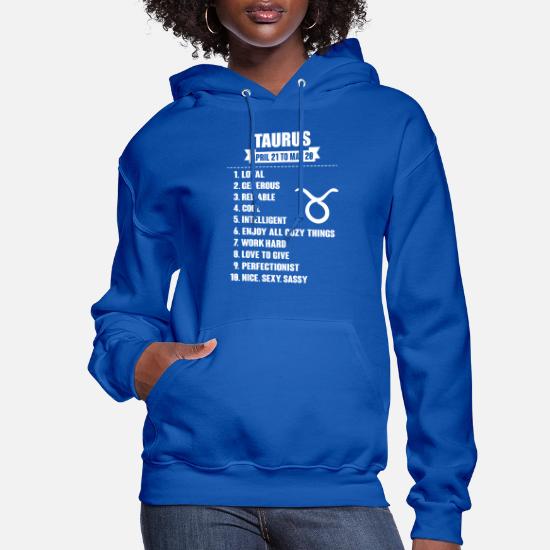 Taurus Zodiac Sign Astrology April May Birthday Women's Hoodie