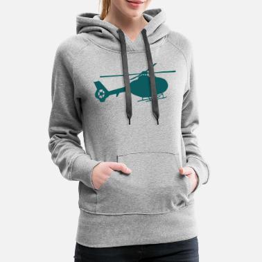 JF-X Helicopter Women Pullover Long Sleeved Hooded Without Pockets Sweatshirt 
