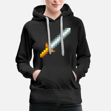 Sword Retro 8-bit Pixel Sword - Women&#39;s Premium Hoodie