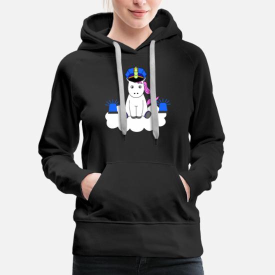 Womens Girls Cat Unicorn Pullover Hoodie Back The Blue Police Officer Crop Top Sweatshirts 