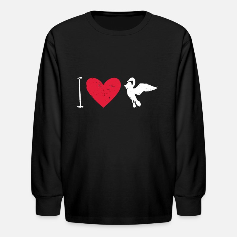 I Love Heart Swans Kids T-Shirt 