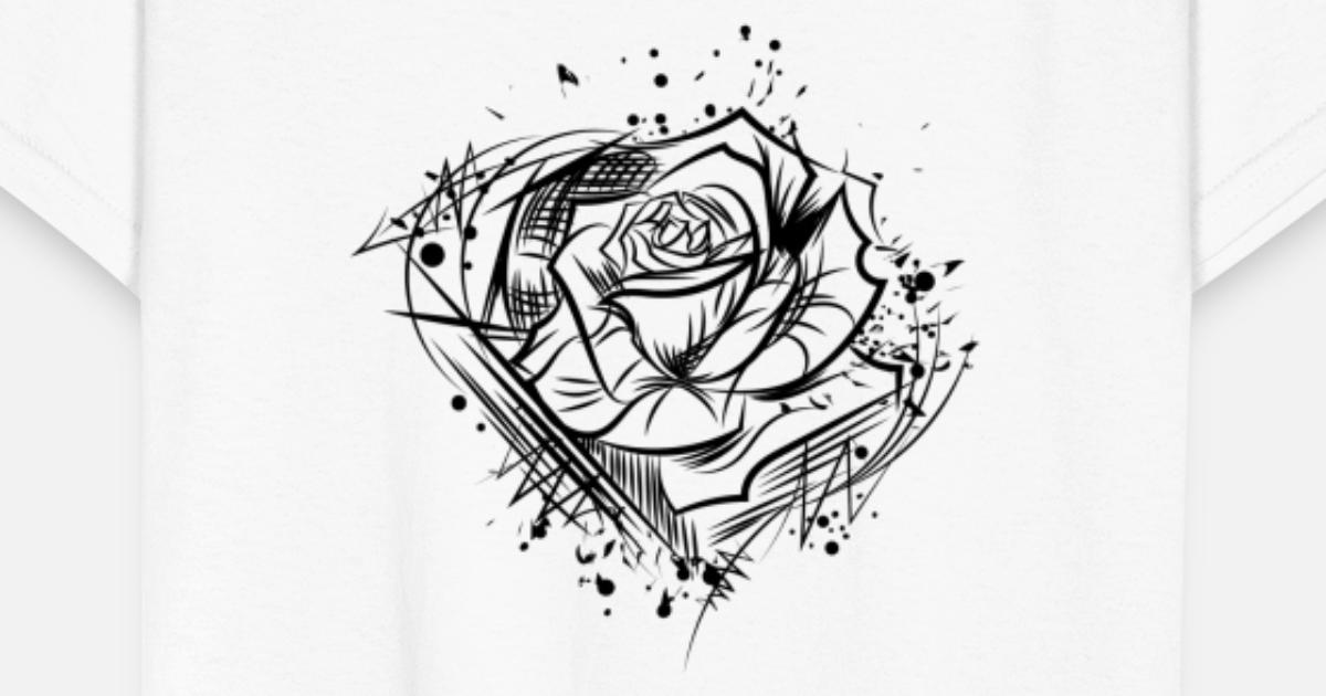 'Rose - drawing nature cool tattoo idea' Kids' T-Shirt | Spreadshirt