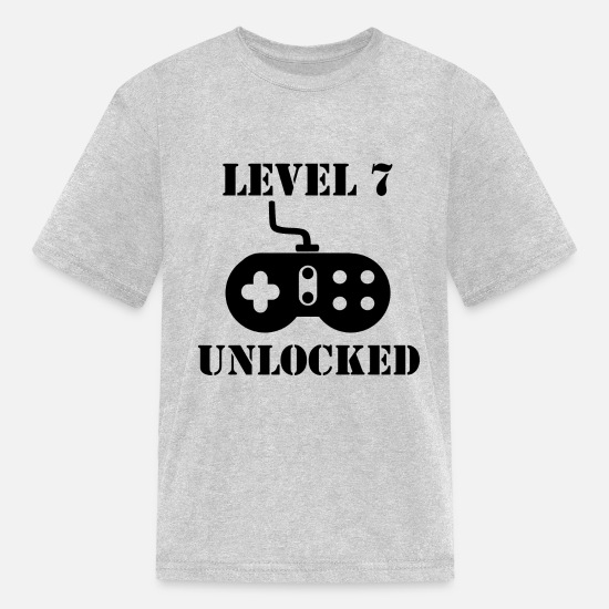 Funny Gamer Birthday Level 7 Unlocked 7th Birthday Boy Gaming Shirt Video Game Birthday 7th Birthday Shirt Level 7 Unlocked Shirt