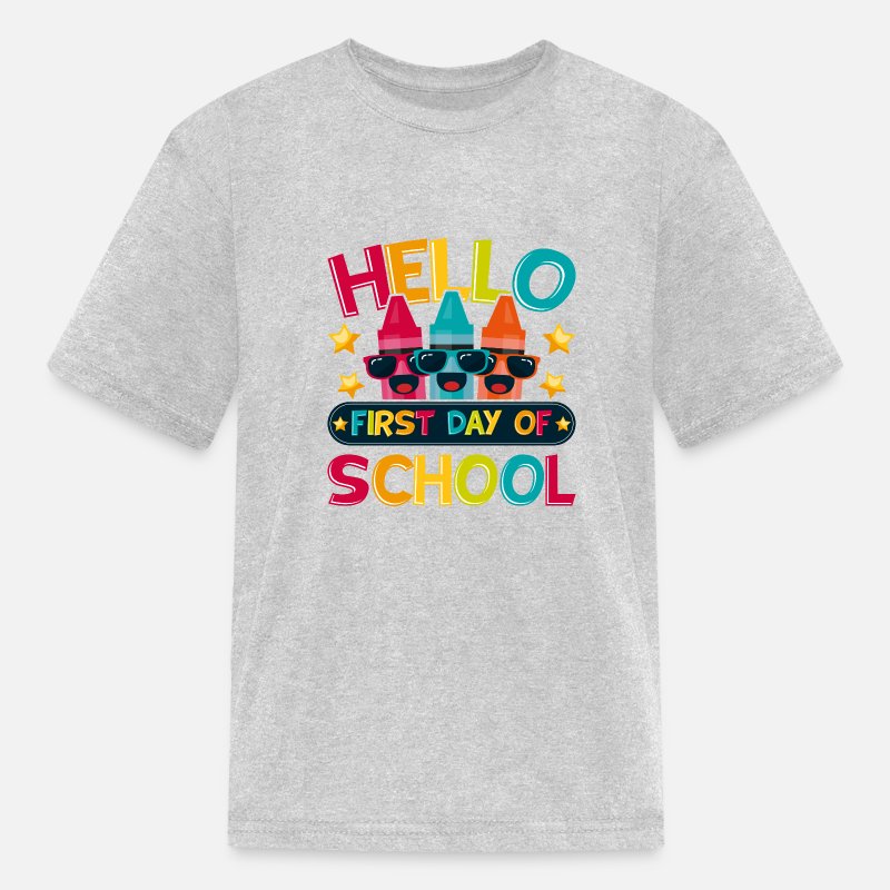 Back To School Shirt Kids First Day Of Preschool Hello Boys Girls Gift Outfit Tshirt Sweatshirt Gift Youth Back To School Party Shirt Gift