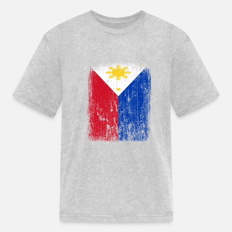 Philippines Flag Vintage Style Retro Youth Kids T-Shirt Gift Idea 