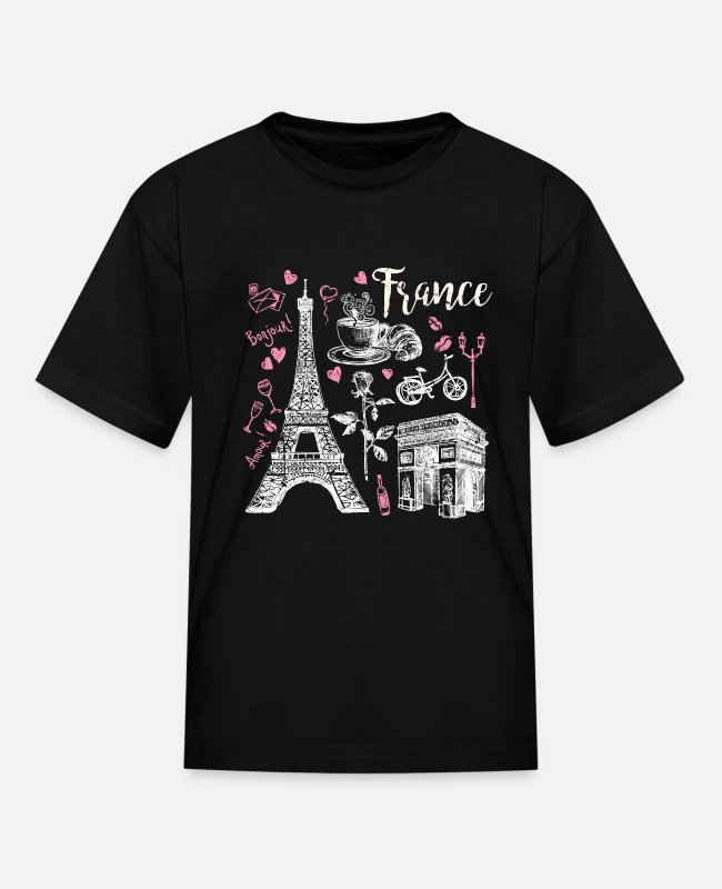 "J' aime la France" Enfant/Kid's T-shirts en coton TS000101 