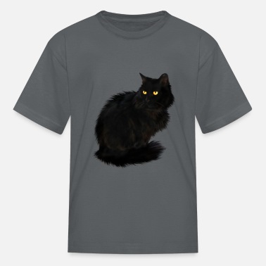 Cat BLACK CAT STARE - Kids&#39; T-Shirt