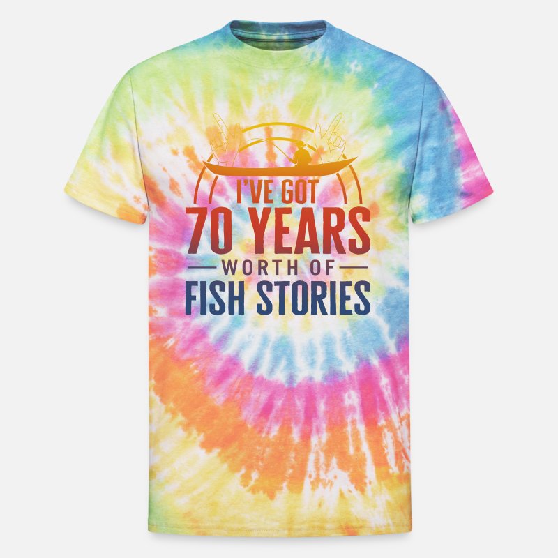 mist krullen Consequent Fishing Shirt, I've Got 70 Years Worth Of Fish' Unisex Tie Dye T-Shirt |  Spreadshirt