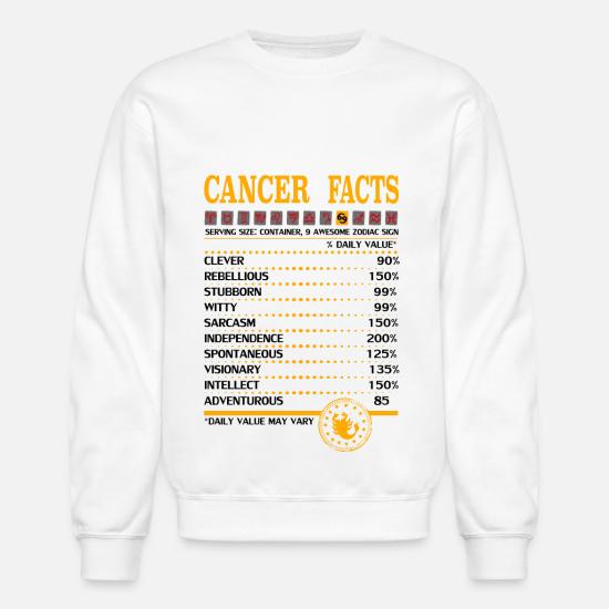 Cancer Facts Zodiac Unisex Crewneck Sweatshirt Spreadshirt