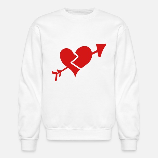 Heart Tie Valentine Love Cupid Youth Fleece Crewneck Sweater