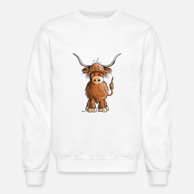 Cows Cute Highland cattle - Cow - Cartoon - Gift - Unisex Crewneck Sweatshirt