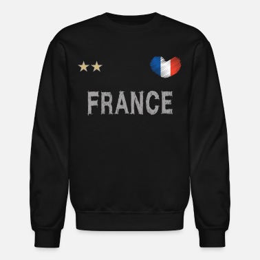 France Soccer Football Fan Shirt with Heart - Unisex Crewneck Sweatshirt