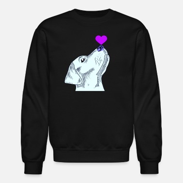 Dog Lover Cute Labrador dog with a pink heart on his nose - Unisex Crewneck Sweatshirt