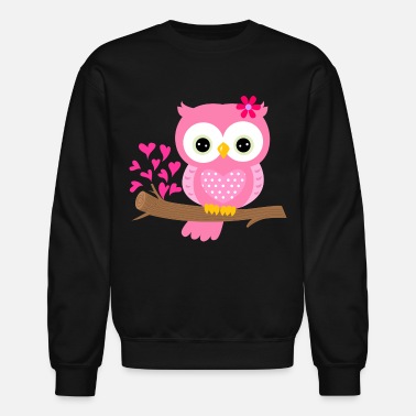 INTERESTPRINT Womens Long Sleeve Pullover Fall Owl Tree Crew Neck Sweatshirt XS-XL 