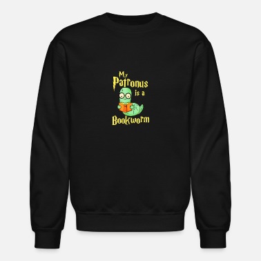 Bookworm My Patronus Is A Bookworm Funny Book Lover Gift - Unisex Crewneck Sweatshirt