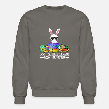 Pi Day Eggspert Egg Hunter Easter Boy Girl Cool Bunny - Unisex Crewneck Sweatshirt
