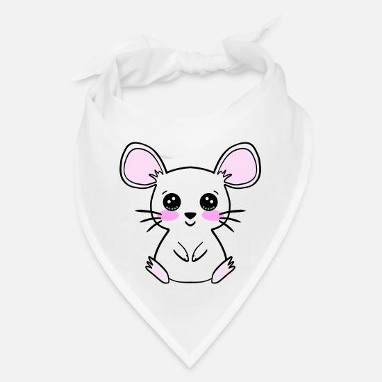 Funny Adorable Cute Happy White Baby Mouse Cartoon Bandana Spreadshirt